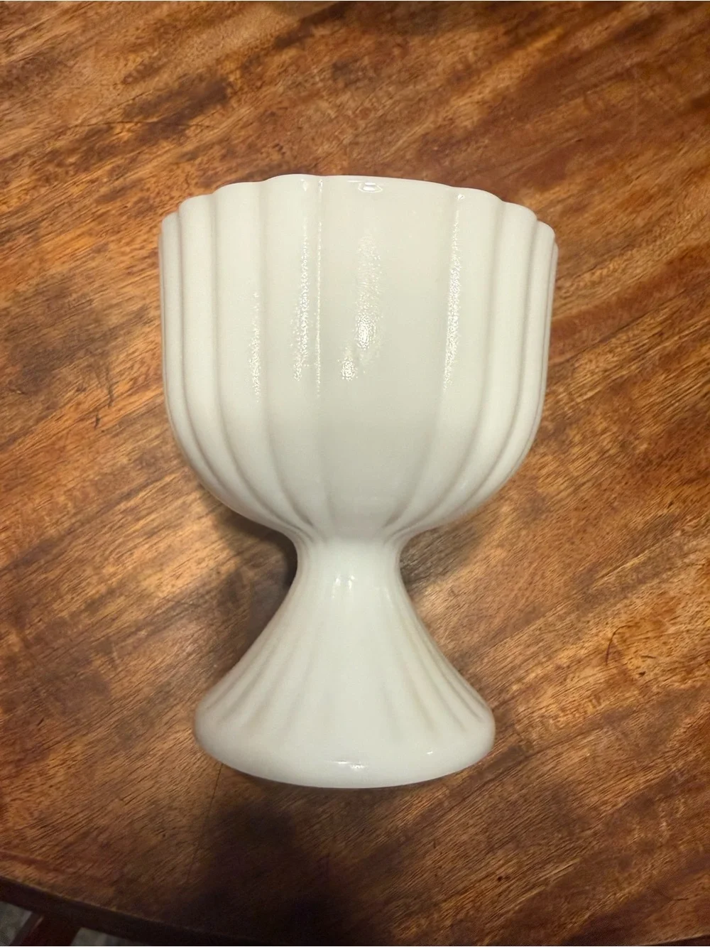 White Milk Glass Compote Pedestal Bowl - Classic Home Accent
